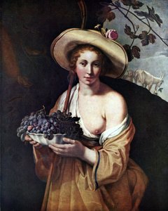 Německy: Pastýřka s hrozny Pastýřka s hrozny od Abraham Bloemaert