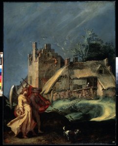 "Mladý Tobiáš a anděl (archanděl Rafael)" (Krajina s Tobiášem a andělem) Malba Abrahama Bloemaerta (1566-1651) 1610-1615 Rozměr 139x107,5 cm Muzeum Ermitáž, Petrohrad (St. Petersburg) od Abraham Bloemaert