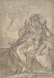 Saint Paul Sedící, s jeho Konverzí v pozadí, konec 16.-polovina 17. století. od Abraham Bloemaert