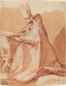 Sedící biskup od Abraham Bloemaert