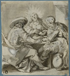Večeře v Emauzích od Abraham Bloemaert