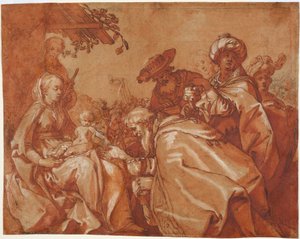 Klanění tří králů od Abraham Bloemaert