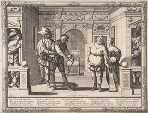 Herci v Hotel de Bourgogne, ca. 1633-34. od Abraham Bosse