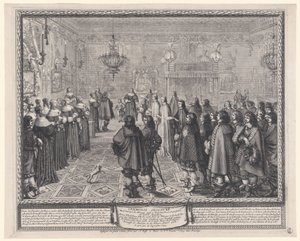 Obřad při uzavření manželské smlouvy od Abraham Bosse