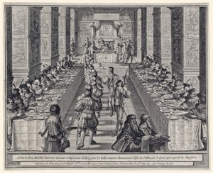 Uspořádání svátku, od?Řád Ducha svatého?, hospoda. 1634 od Abraham Bosse