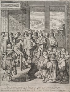 Ludvík XIII. přijímající deputaci soudců. od Abraham Bosse