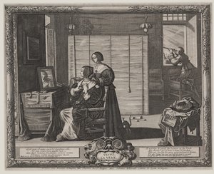 Pohled (La Veue), kolem 1635-38 (rytina a lept) od Abraham Bosse