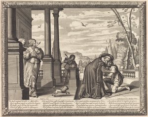Marnotratný syn přijatý otcem od Abraham Bosse