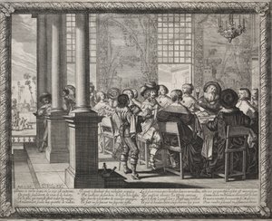 Marnotratný syn: Slavnost na počest návratu marnotratníka od Abraham Bosse