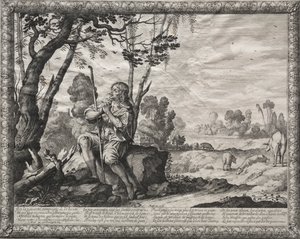 Marnotratný syn: Marnotratný starající se o prasata od Abraham Bosse