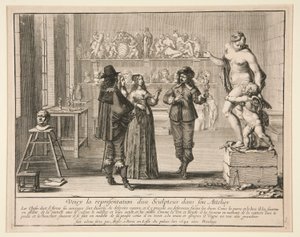 Sochař ve svém ateliéru, ze série umělců v jejich ateliérech od Abraham Bosse