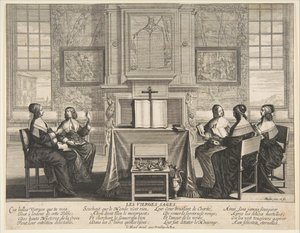The Wise Virgins Conversing, ca. 1635. od Abraham Bosse