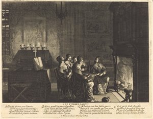 Moudré panny před ohněm od Abraham Bosse