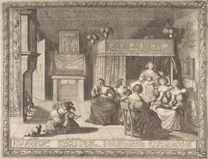 Návštěva u Nové matky, 1633. od Abraham Bosse
