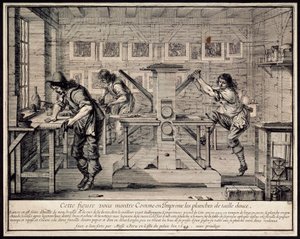 Dílna rytce, 1642. od Abraham Bosse