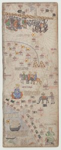 Katalánský atlas, list 10 od Abraham Cresques