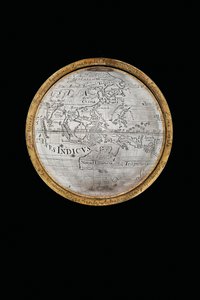 Dva výjimečné pozemské a nebeské glóby, podporované Herculesem a Atlasem, Augsburg, 1697-99