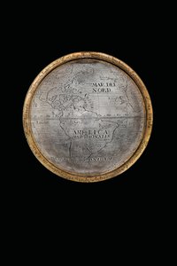 Dva výjimečné pozemské a nebeské glóby, podporované Herculesem a Atlasem, Augsburg, 1697-99 od Abraham Drentwett