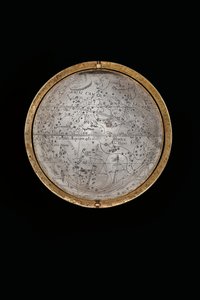 Dva výjimečné pozemské a nebeské glóby, podporované Herculesem a Atlasem, Augsburg, 1697-99