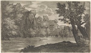Krajina s řekou od Abraham Genoels