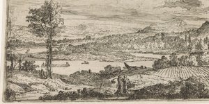 Krajina s řekou od Abraham Genoels