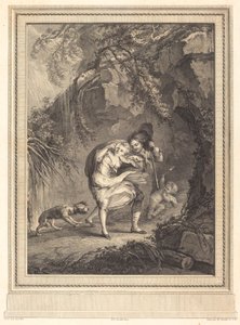 Le coup de vent (Poryv větru) od Abraham Girardet after Antoine Lebel