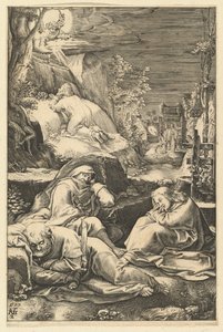 Agónie v zahradě, z Umučení Krista, ca. 1598-1653. od Abraham Hogenberg