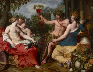 Ceres, Bacchus a Venuše, Janssens, Abraham (asi 1573-1632). Olej na plátně