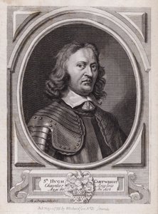 Sir Hugh Cartwright, anglický royalistický voják z občanské války (rytina)