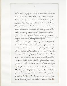 Rukopis podpisu Lincolnova posledního projevu jako prezidenta, doručený ve Washingtonu, D. C., z okna Bílého domu večer 11. dubna