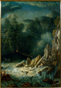 Erupce Vesuvu od Abraham Louis Rodolphe Ducros