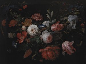 Věnec z květin od Abraham Mignon