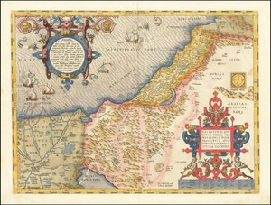 Mapa Palestiny od Abrahama Ortelia z roku 1573 od Abraham Ortelius