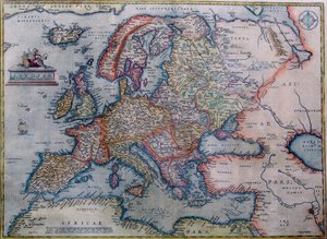 Abraham Ortelius Mapa Evropy od Abraham Ortelius