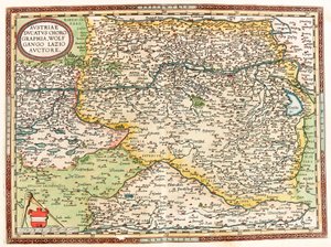 Rakousko Ducatus Chorographia Wolfgango Lazio Auctore Mapa Rakouska Ducatus Chorographia Wolfgango Lazio Auctore Rakousko Ducatus Chorographia Wolfgango Lazio Auctore od Abraham Ortelius