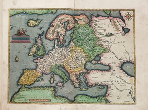 Evropa od Abraham Ortelius
