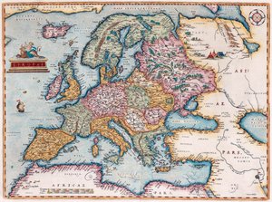 Evropské od: Divadlo světa, 1579 od Abraham Ortelius