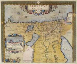Mapa starověkého Egypta - Abraham Ortelius, Antverpy od Abraham Ortelius