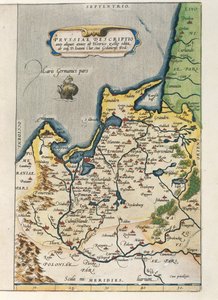 Mapa Pruska, ze Světového divadla od Abrahama Ortelia od Abraham Ortelius