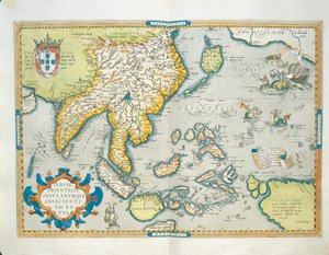 Mapa Indie, z Theatrum Orbis Terrarum od Abrahama Ortelia od Abraham Ortelius