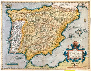 Španělsko, Portugalsko od Abraham Ortelius