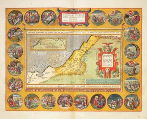 The Peregrinations of Abraham, z ‚Theatrum Orbis Terrarum‘, 1603 (barevná rytina) od Abraham Ortelius