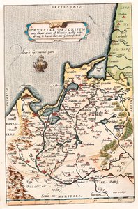 Thietmarsiae, Holsaticae regionální strany typus Geografie území severního Polska s městem Dantzig (Dantzig, Gdaňsk). od Abraham Ortelius