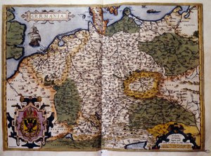 Pohled na Prusko. Deska z edice "Theatrum Orbis Terrarum" od kartografa Abrahama Orteliuse (1527-1598) od Abraham Ortelius