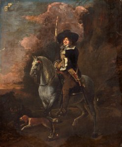 Kavalír na šedém koni, cca 1660 od Abraham Pietersz. van Kalraet