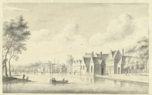 Pohled na vesnici Nieuwersluis od Abraham Rademaker