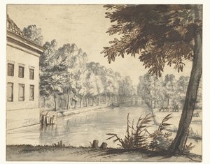 Pohled na kanál s panstvím od Abraham Rutgers (attributed to)