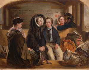 Druhá třída - Rozloučení. Rozcházíme se tedy bohatí na smutek, loučíme se chudí., 1855. od Abraham Solomon