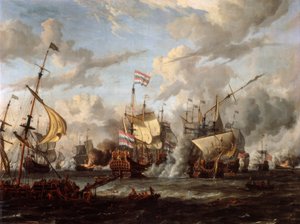 Námořní bitva u Texelu od Abraham Storck