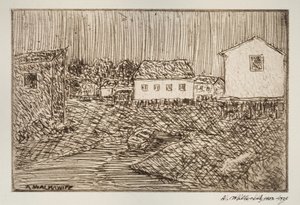 Pouliční scéna, budova nebo portrét, 1902-1905. od Abraham Walkowitz